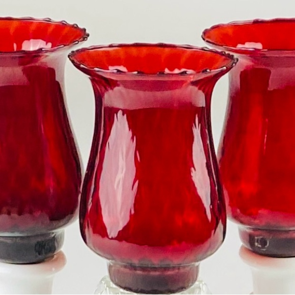 Home Interiors Ruby Red Candle Holders - Picture 8 of 9
